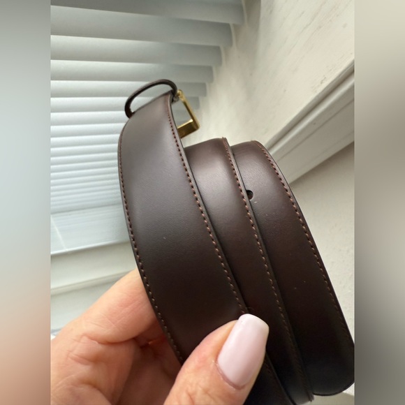 Coach | Men SZ 36 | Brown Leather Belt 6953 Preppy Brass Buckle - Picture 10 of 11